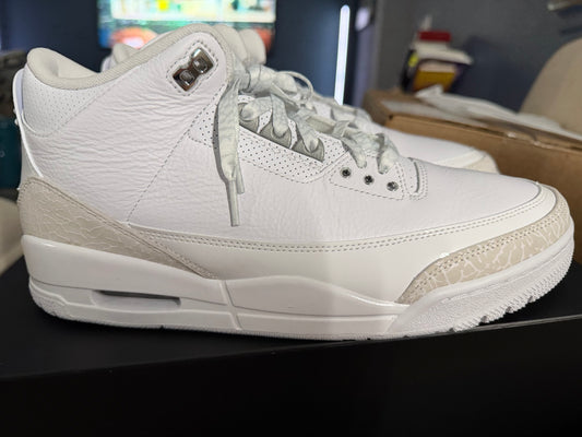 Air Jordan 3 Retro – Pure Money / White Metallics – Size 10.5 - DS - NEW IN BOX